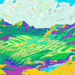 Colorful digital landscape painting